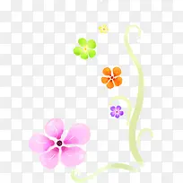 手绘水彩花朵海报-空若网 手绘水彩花朵海报-空若网