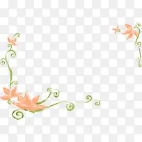 手绘水彩花朵边框-空若网 手绘水彩花朵边框-空若网