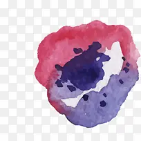 手绘粉紫色水彩花朵-空若网 手绘粉紫色水彩花朵-空若网