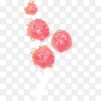 手绘粉色水彩泡泡-空若网 手绘粉色水彩泡泡-空若网