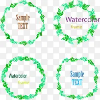矢量多彩花圈插图-空若网 矢量多彩花圈插图-空若网