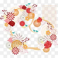 彩色几何花朵图案-空若网 彩色几何花朵图案-空若网