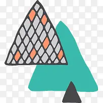 个性几何三角形客厅装饰画-空若网 个性几何三角形客厅装饰画-空若网