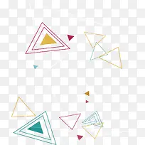 彩色线条三角形-空若网 彩色线条三角形-空若网