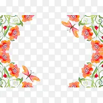水彩花朵背景-空若网 水彩花朵背景-空若网