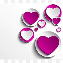 紫色白色爱心圆盘-空若网 紫色白色爱心圆盘-空若网