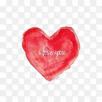 红色水墨爱心-空若网 红色水墨爱心-空若网