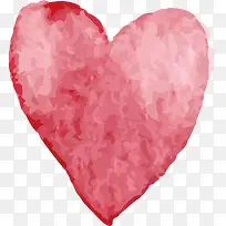 红色水彩爱心-空若网 红色水彩爱心-空若网