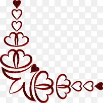 红色爱心装饰花纹-空若网 红色爱心装饰花纹-空若网