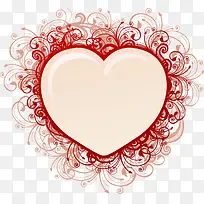 红色花纹爱心设计-空若网 红色花纹爱心设计-空若网