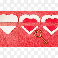 红色爱心剪纸海报-空若网 红色爱心剪纸海报-空若网