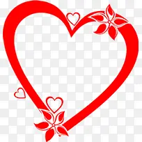 红色花朵爱心海报-空若网 红色花朵爱心海报-空若网