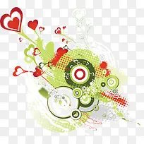 春天红色爱心装饰-空若网 春天红色爱心装饰-空若网