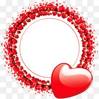 红色爱心圆环-空若网 红色爱心圆环-空若网