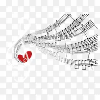 矢量爱心音符-空若网 矢量爱心音符-空若网