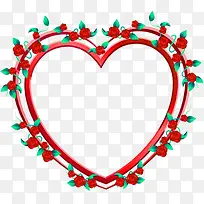 红色花朵爱心-空若网 红色花朵爱心-空若网