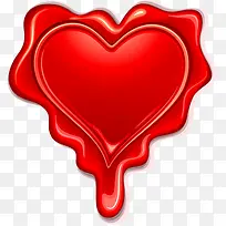 红色花边爱心图片-空若网 红色花边爱心图片-空若网