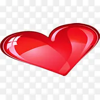 红色卡通扁平化爱心-空若网 红色卡通扁平化爱心-空若网