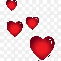 红色爱心装饰素材-空若网 红色爱心装饰素材-空若网