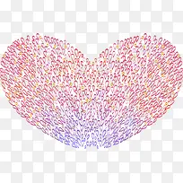 彩绘红色线条爱心-空若网 彩绘红色线条爱心-空若网