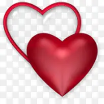 红色卡通爱心设计-空若网 红色卡通爱心设计-空若网