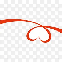 红色爱心彩带-空若网 红色爱心彩带-空若网