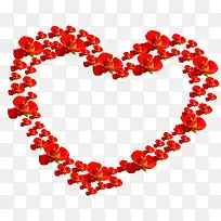 红色花朵爱心造型设计-空若网 红色花朵爱心造型设计-空若网