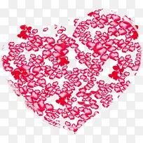 红色水彩花朵爱心设计-空若网 红色水彩花朵爱心设计-空若网
