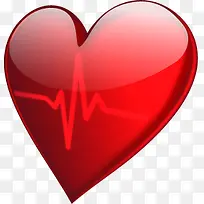 红色爱心心电图医疗-空若网 红色爱心心电图医疗-空若网