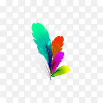 彩色羽毛矢量图-空若网 彩色羽毛矢量图-空若网