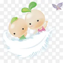 卡通可爱羽毛娃娃飞翔-空若网 卡通可爱羽毛娃娃飞翔-空若网