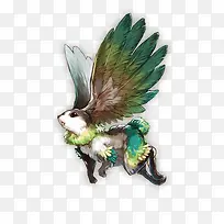 手绘彩色羽毛兔子-空若网 手绘彩色羽毛兔子-空若网