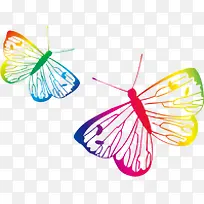 六一儿童节蝴蝶多彩渐变蝴蝶漂浮-空若网 六一儿童节蝴蝶多彩渐变蝴蝶漂浮-空若网