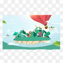 卡通背景-空若网 卡通背景-空若网