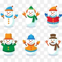 矢量手绘卡通雪人-空若网 矢量手绘卡通雪人-空若网