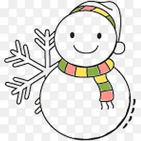 手绘彩色雪人图标-空若网 手绘彩色雪人图标-空若网