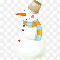 手绘彩色冬季雪人-空若网 手绘彩色冬季雪人-空若网