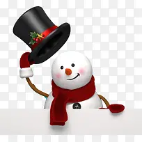 可爱摘帽圣诞雪人-空若网 可爱摘帽圣诞雪人-空若网