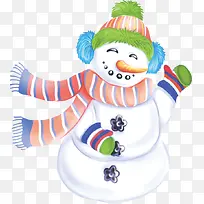 手绘卡通彩色雪人-空若网 手绘卡通彩色雪人-空若网