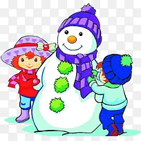 可爱俏皮雪人小孩-空若网 可爱俏皮雪人小孩-空若网