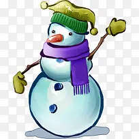 可爱创意水彩雪人-空若网 可爱创意水彩雪人-空若网