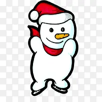 开心雪人手绘插画图片-空若网 开心雪人手绘插画图片-空若网