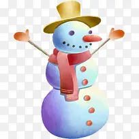 冬日带帽雪人创意-空若网 冬日带帽雪人创意-空若网