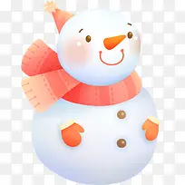 粉色可爱手绘小雪人-空若网 粉色可爱手绘小雪人-空若网