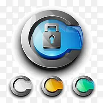 矢量元素立体按钮图标-空若网 矢量元素立体按钮图标-空若网