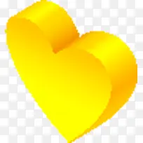 七夕立体黄色爱心-空若网 七夕立体黄色爱心-空若网