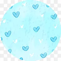 蓝色梦幻爱心圆形-空若网 蓝色梦幻爱心圆形-空若网