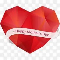 母亲节几何形爱心-空若网 母亲节几何形爱心-空若网