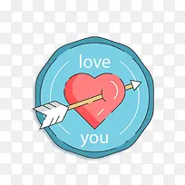 矢量蓝色爱心标签-空若网 矢量蓝色爱心标签-空若网