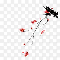 水彩梅花中国风-空若网 水彩梅花中国风-空若网